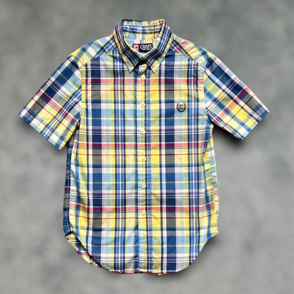 NWT Boy's Chaps Short Sleeve Button Down Shirt, S(8)